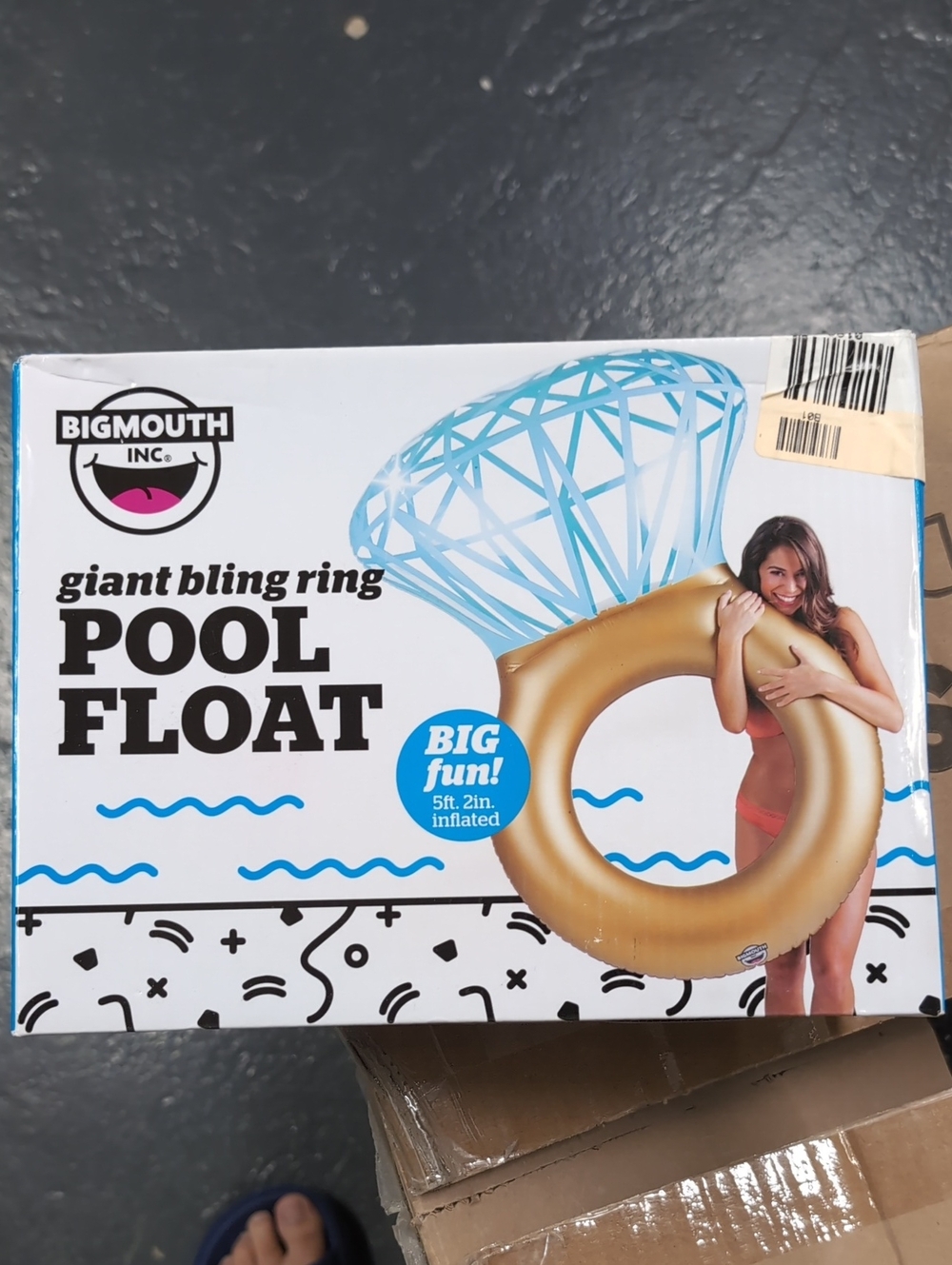 BigMouth Inc. Gold Giant Bling Ring Pool Float